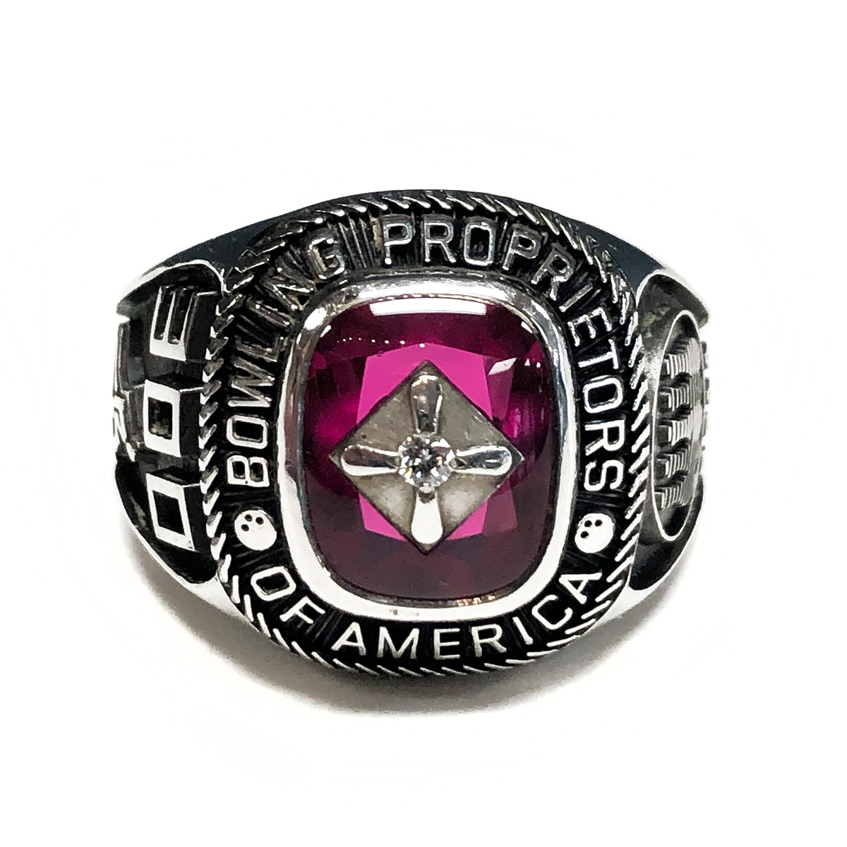Silver Bowling Proprietors of America Ring