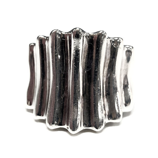 Silver Fluted Cigar Ring