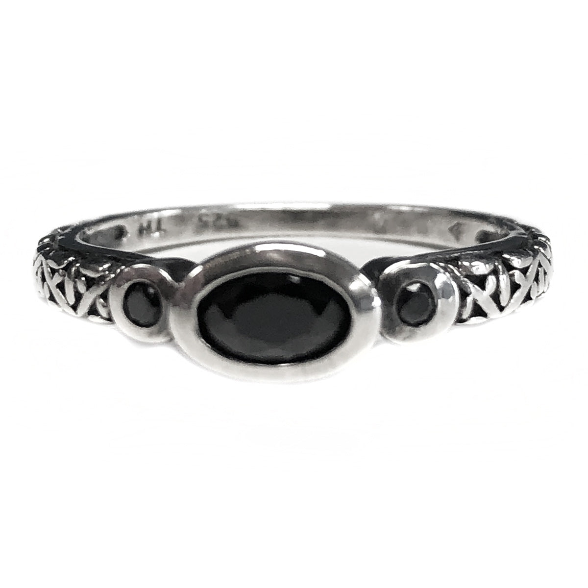 Silver & Glass Celtic Ring