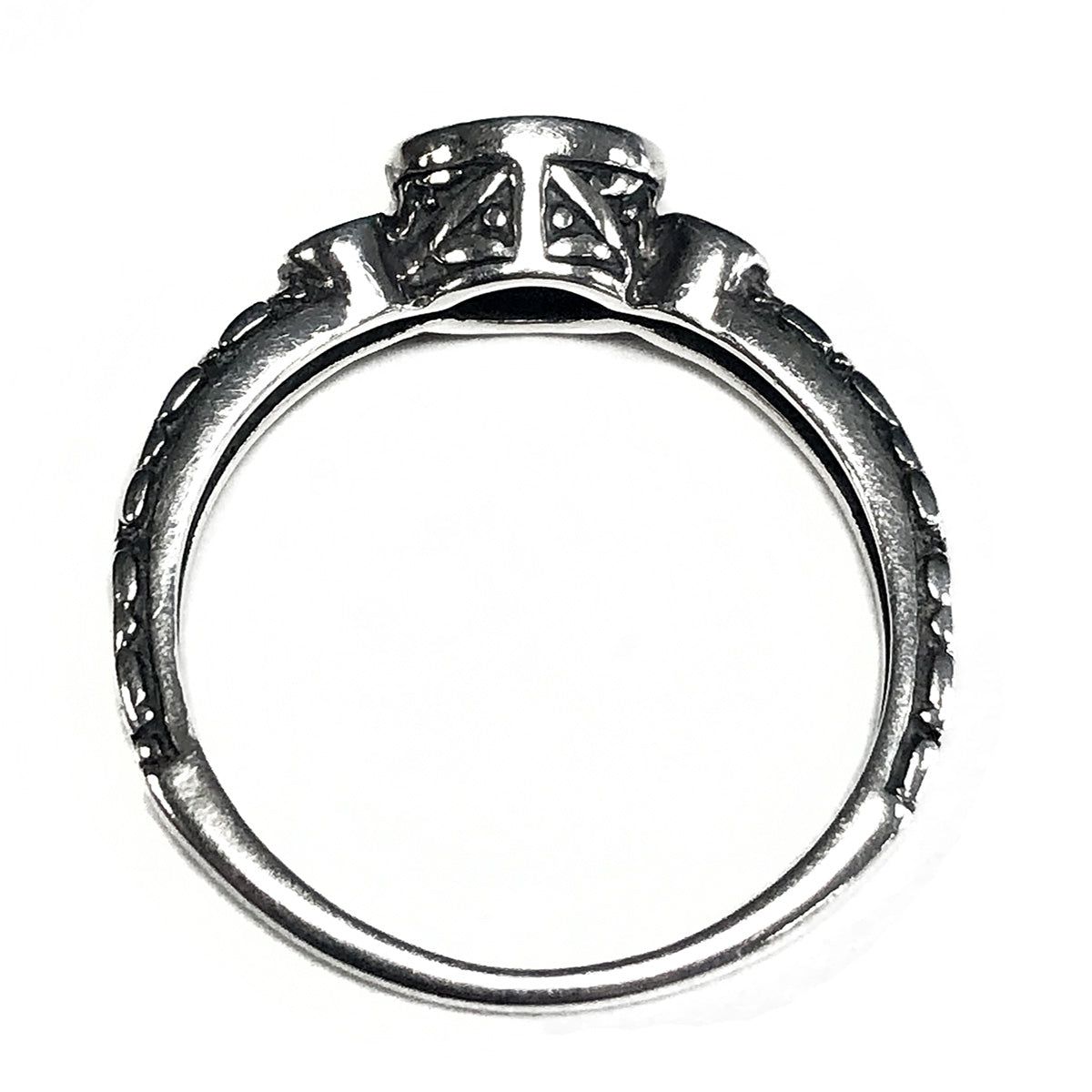 Silver & Glass Celtic Ring