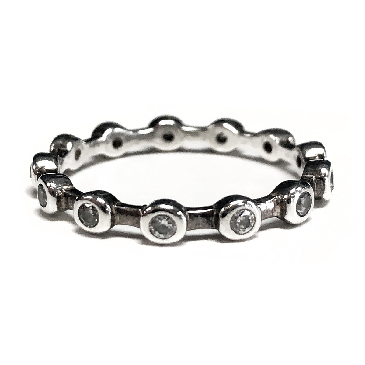 Silver & Cubic Zirconia Eternity Band