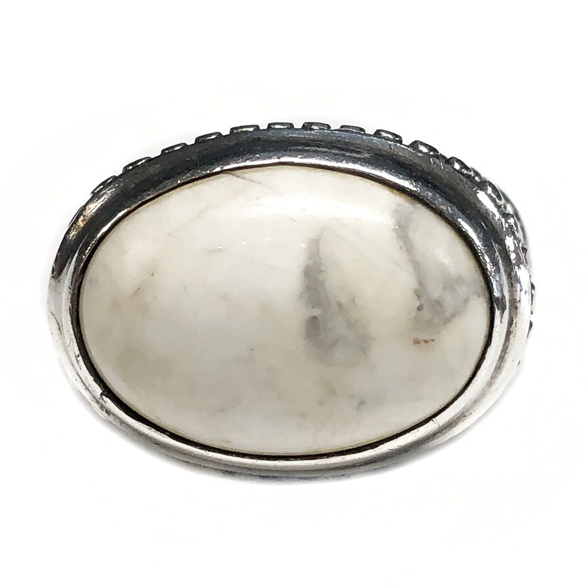 Vintage ExEx by Claudia Agudelo Silver &amp; Howlite Ring