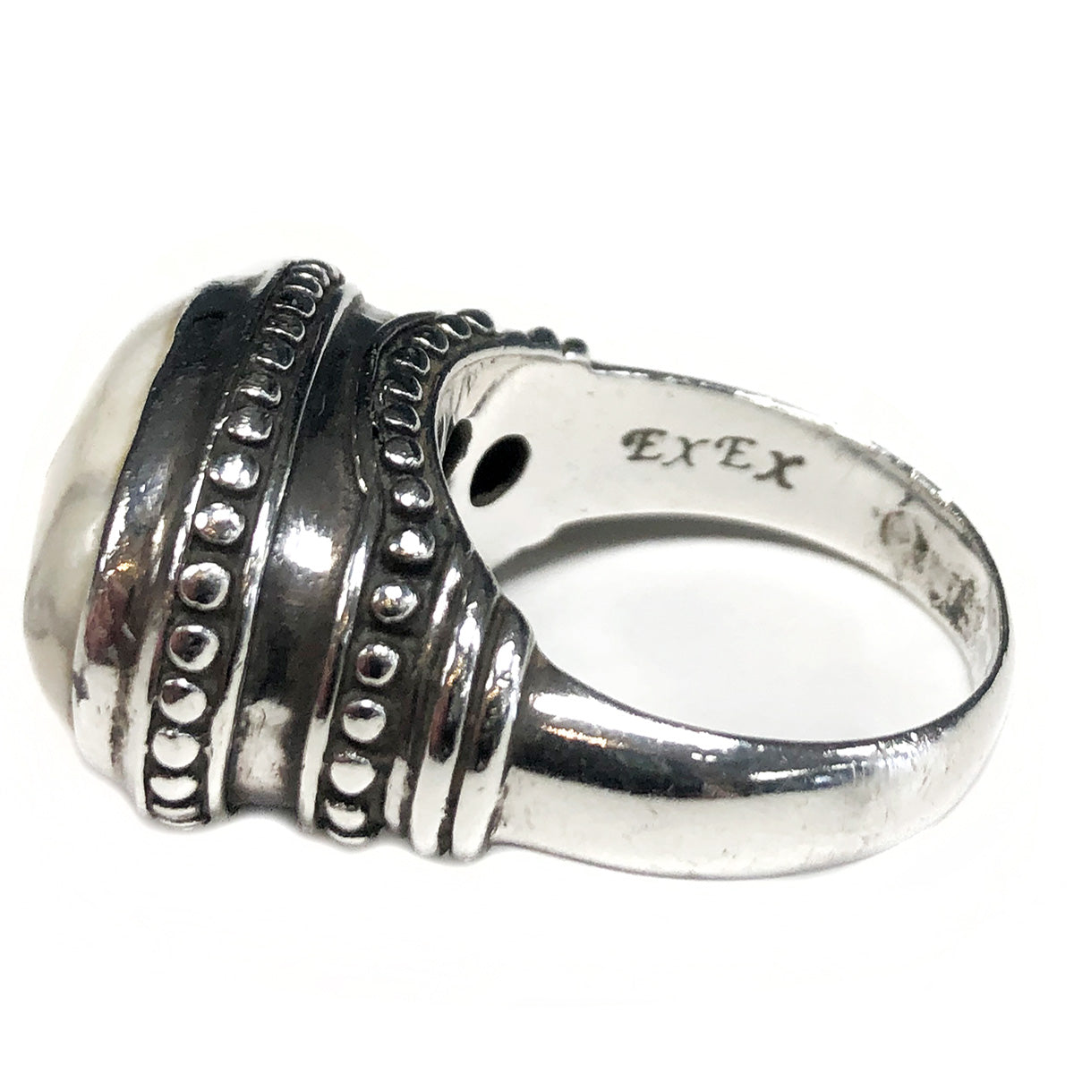 Vintage ExEx by Claudia Agudelo Silver &amp; Howlite Ring