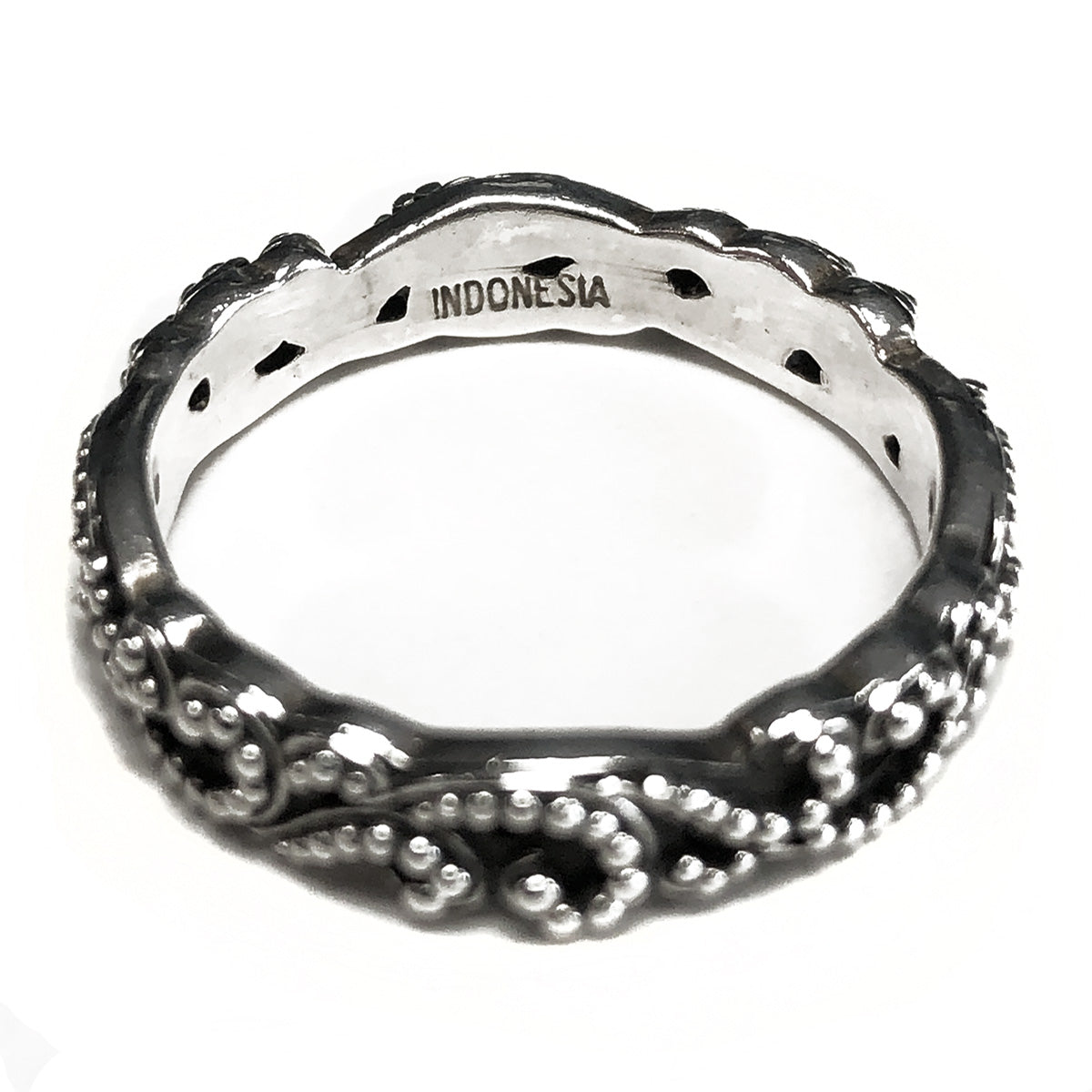 Lois Hill Silver Granulated Oxidized Ring