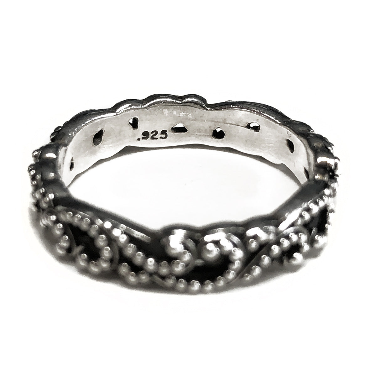 Lois Hill Silver Granulated Oxidized Ring