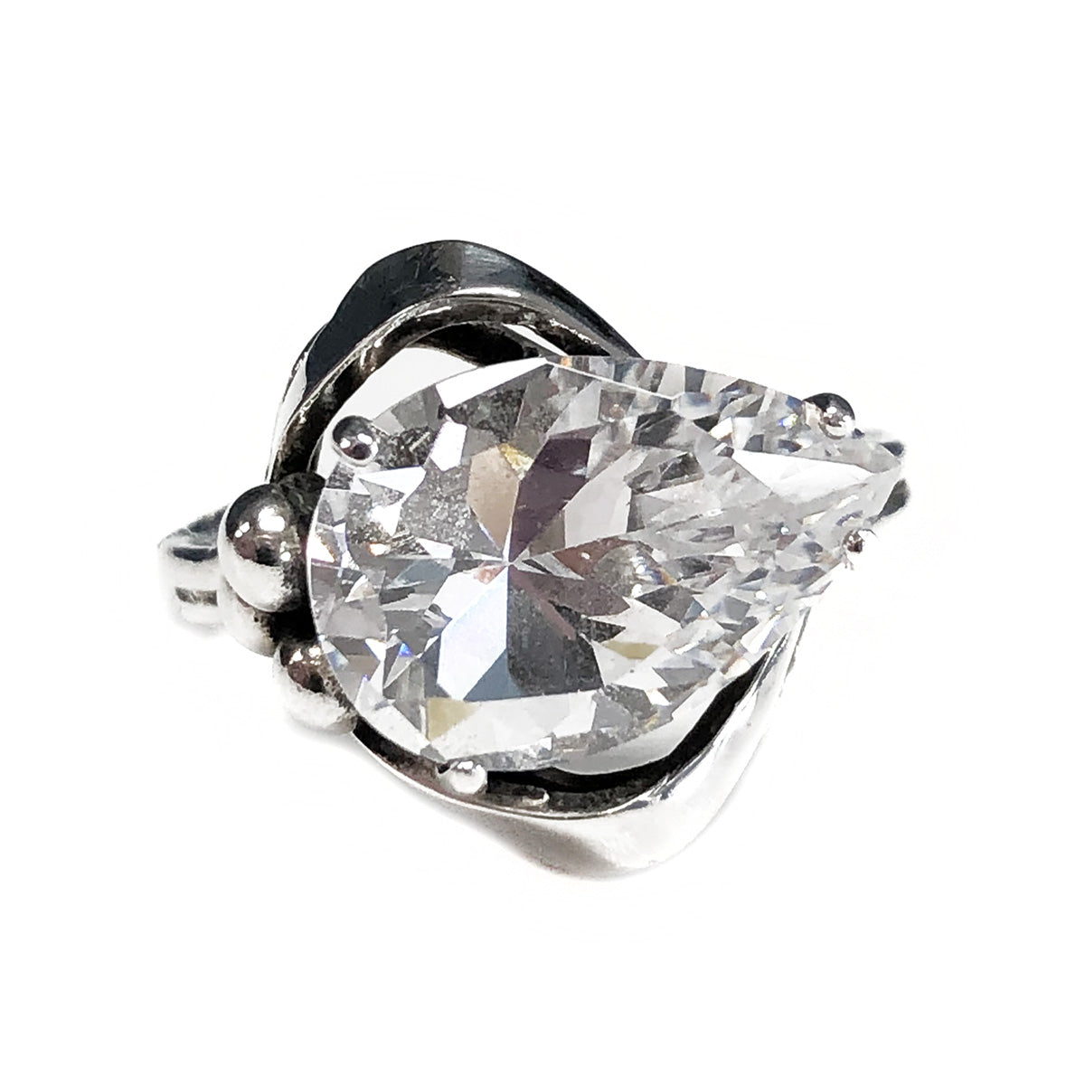 Silver &amp; Cubic Zirconia Ring
