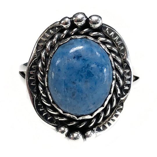 Navajo Lena Platero Silver & Sodalite Ring