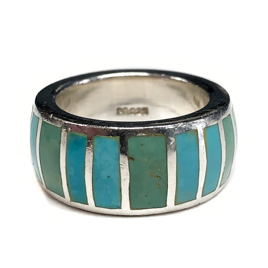 Native American Peyote Bird Silver & Turquoise Ring