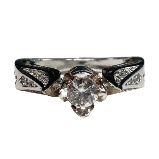 Silver & Cubic Zirconia Tulip Ring