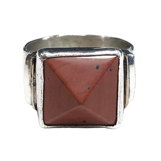 Handmade Silver & Red Jasper Ring