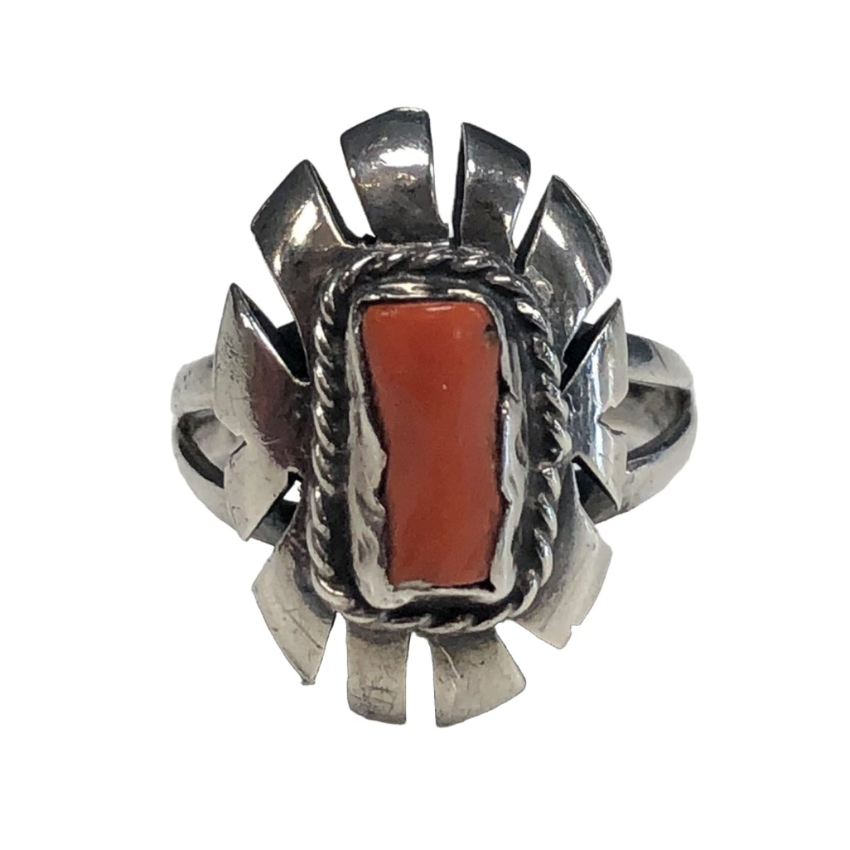 Native American Silver & Coral Ring