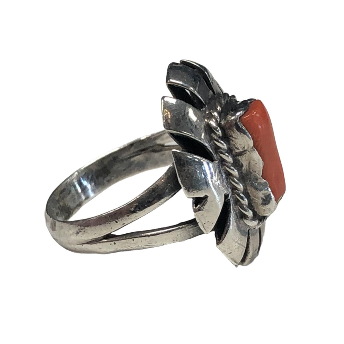Native American Silver & Coral Ring
