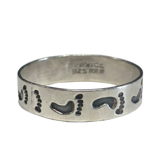 Silver Footprint Ring