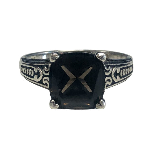 Silver & Brown Cubic Zirconia Ring