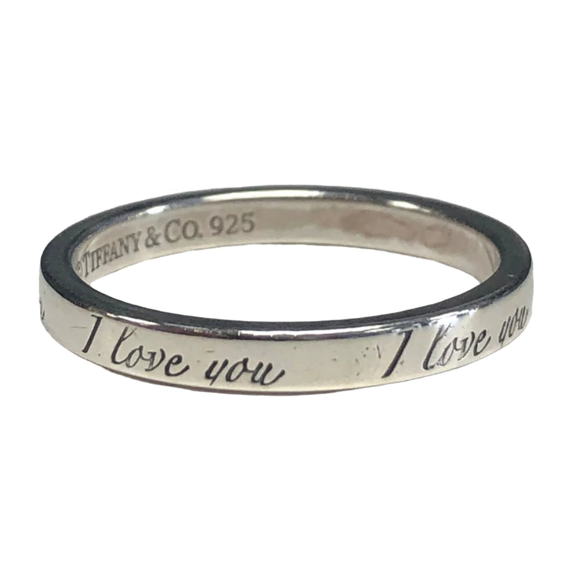 Tiffany &amp; Co Notes I Love You Silver Ring