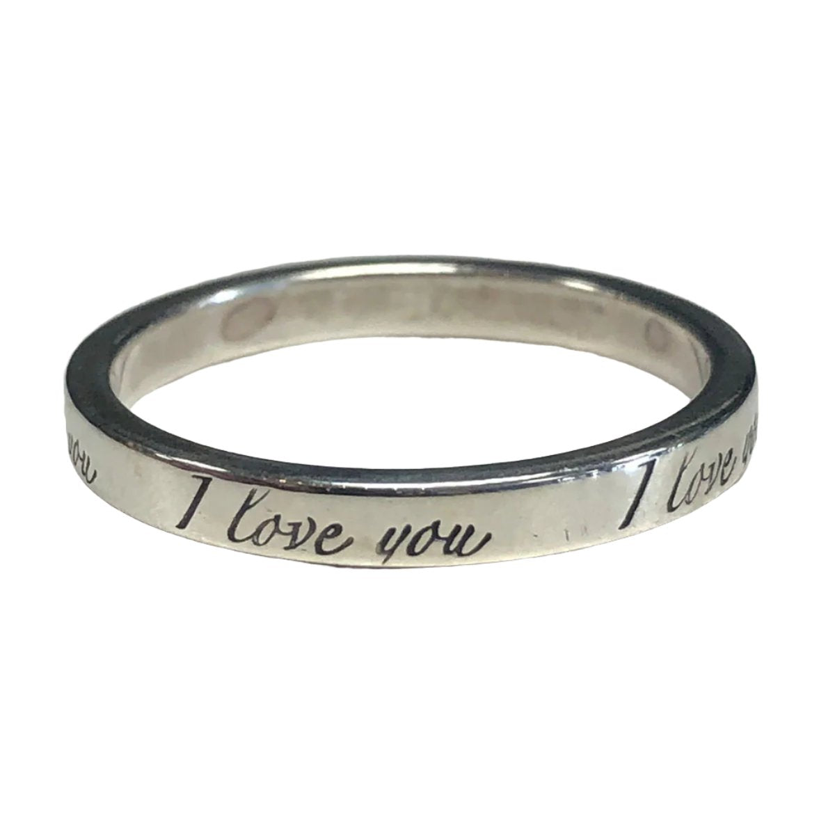 Tiffany &amp; Co Notes I Love You Silver Ring