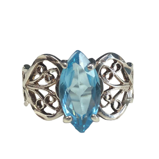 Silver & Blue Topaz Ring