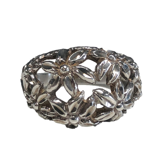 Silver Floral Ring