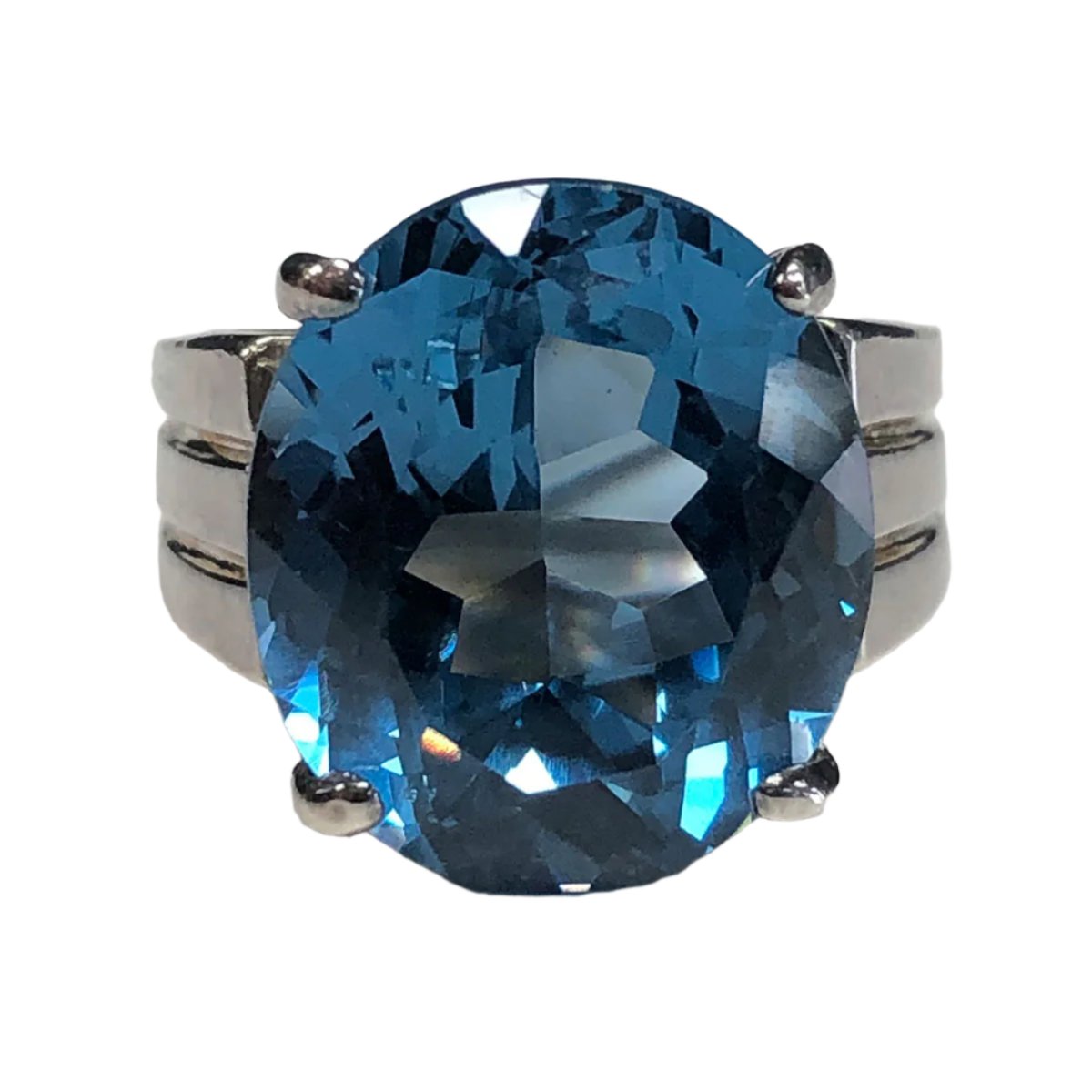 Silver & Blue Topaz Ring