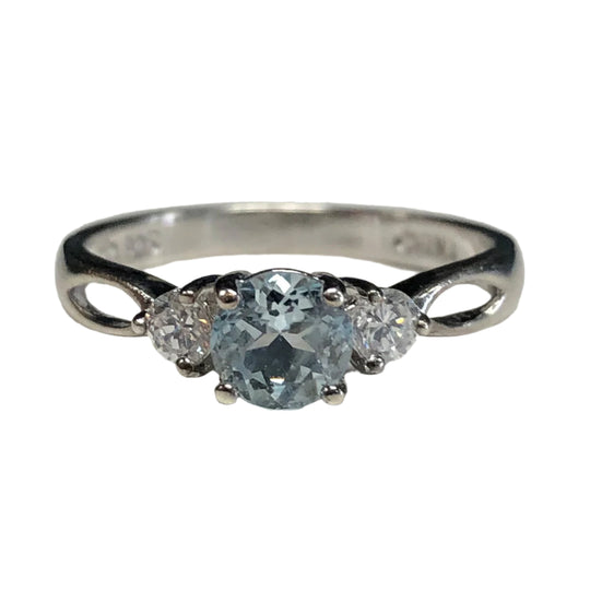 Silver & Aquamarine Ring
