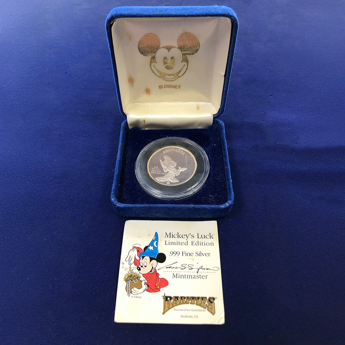 Rarities Mint 1/2 oz Silver Mickey's Luck (With Box & CoA)