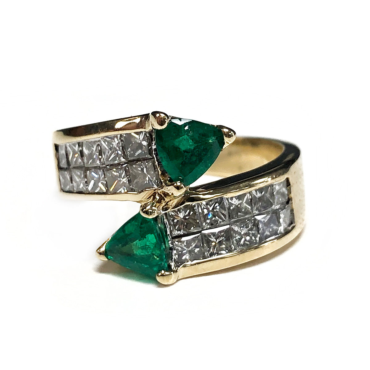 18 k Gold Emerald & Diamond Ring