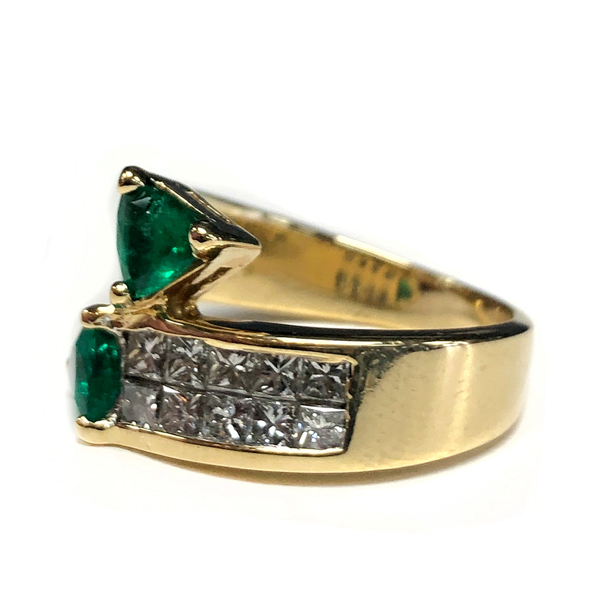 18 k Gold Emerald & Diamond Ring