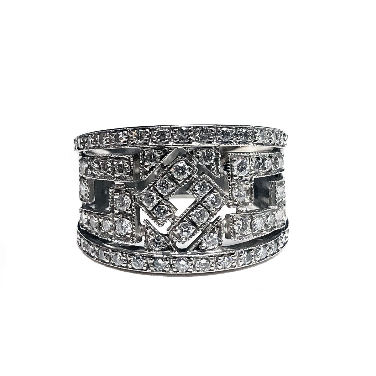 18 k White Gold Diamond Ring