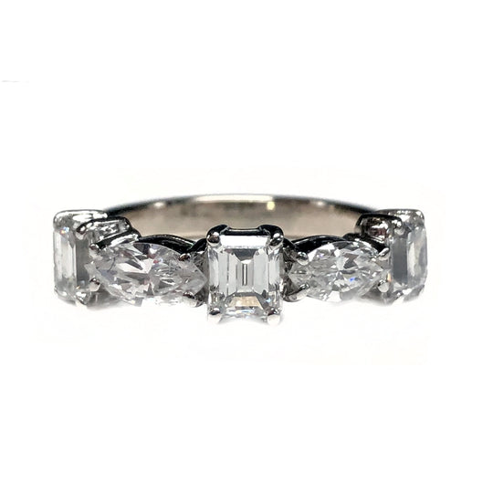 18 k White Gold & Platinum Diamond Ring
