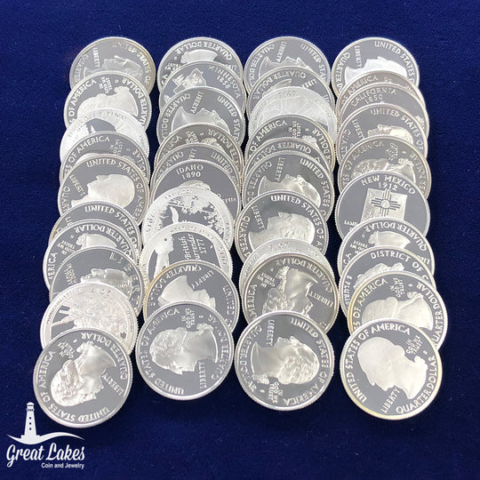 $10 FV Modern 90% Silver Quarters