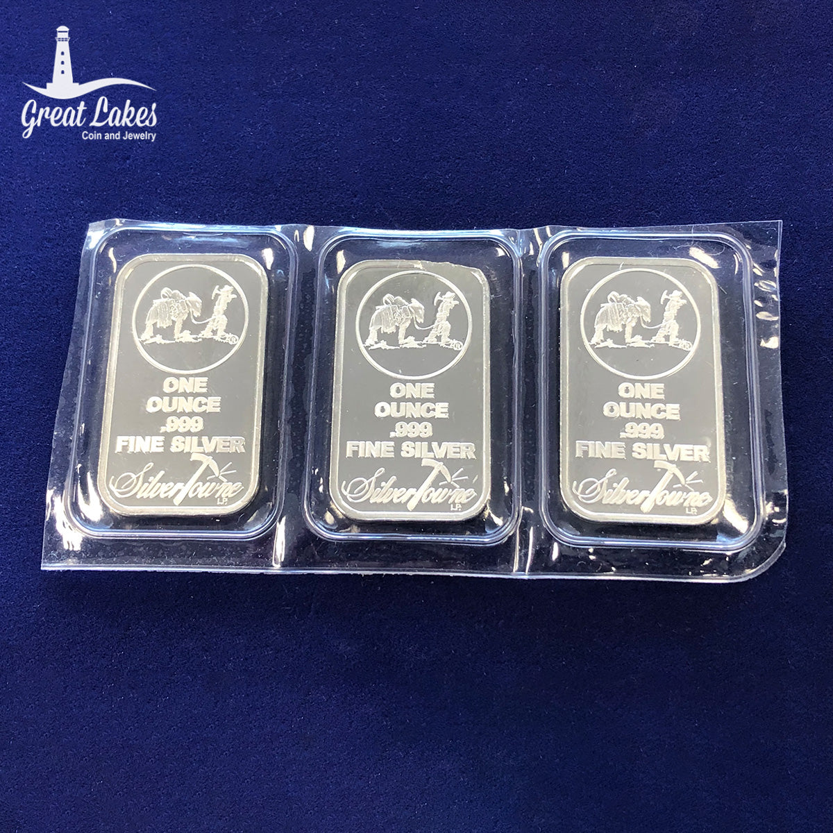 SilverTowne Mint 1 oz Silver Bars (Lot of 3)
