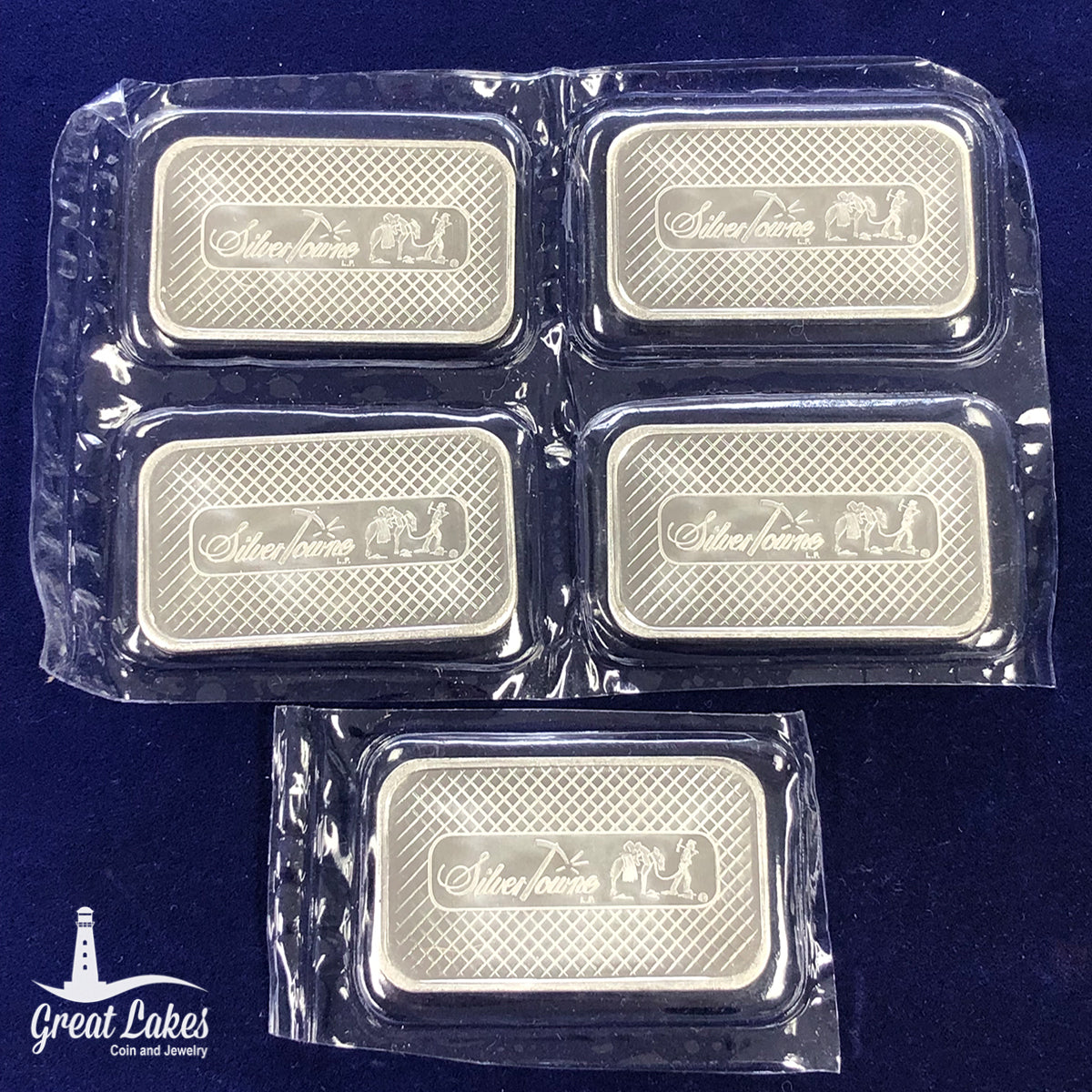SilverTowne Mint 1 oz Silver Retro Eagle Bar (Secondary Market)