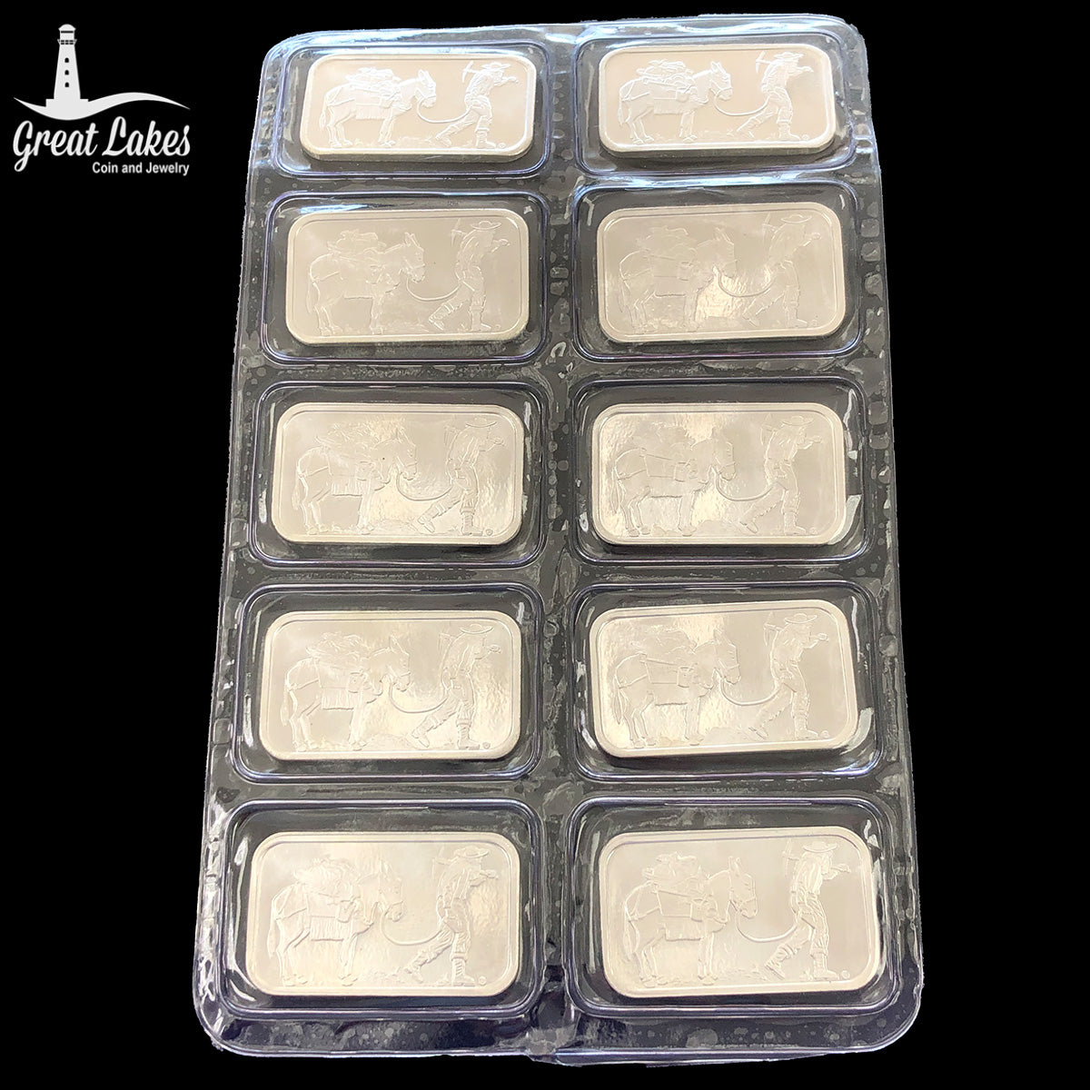 SilverTowne Mint 1 oz Silver Retro Prospector Bars (Secondary Market)