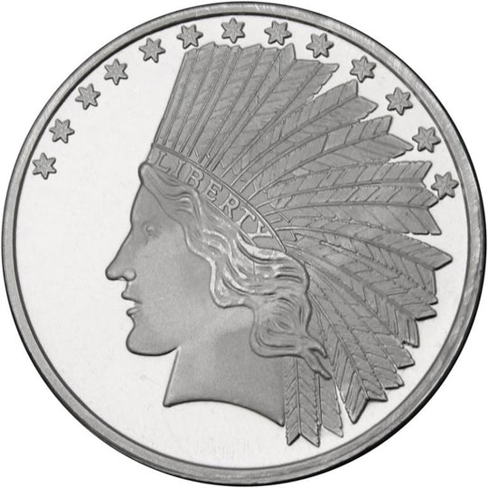 SilverTowne Mint 1 oz Silver Indian Round (BU)