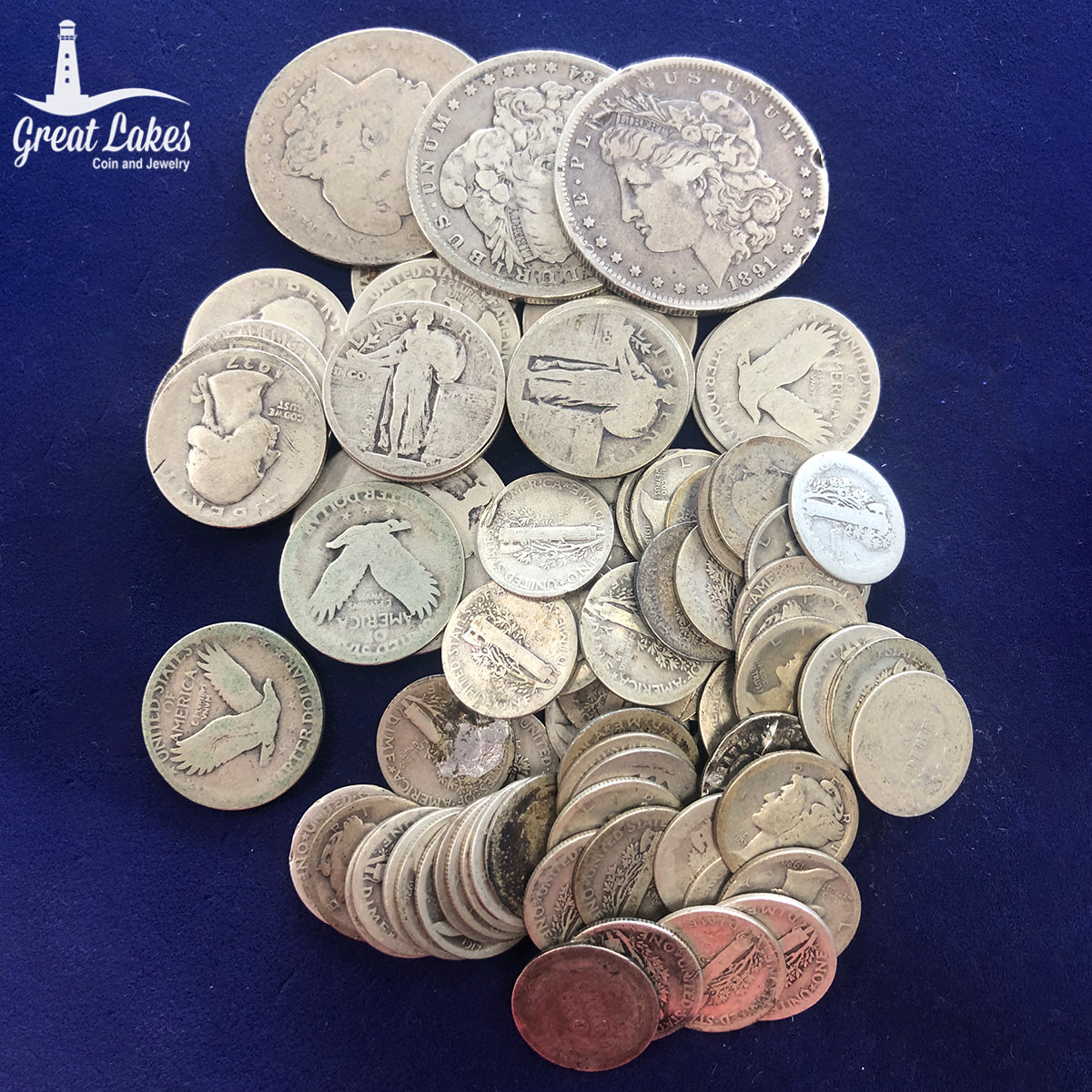 $13.70 FV of 90% Silver Slicks / Damaged Coins