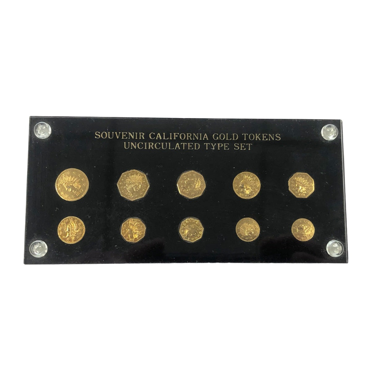 Souvenir California Gold Tokens Uncirculated Type Set (Replicas)