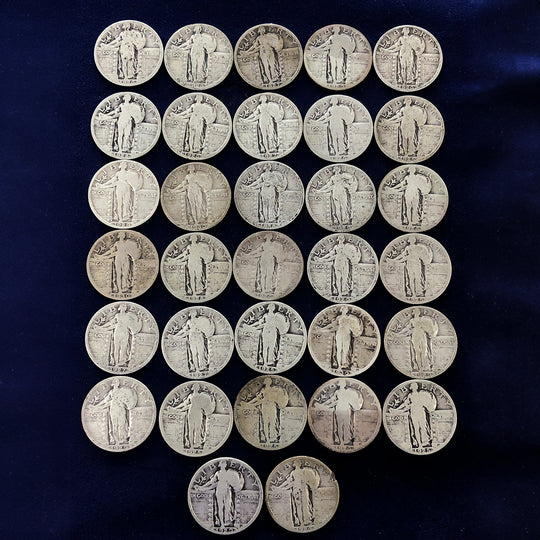 Lot of 32 Standing Liberty Quarters