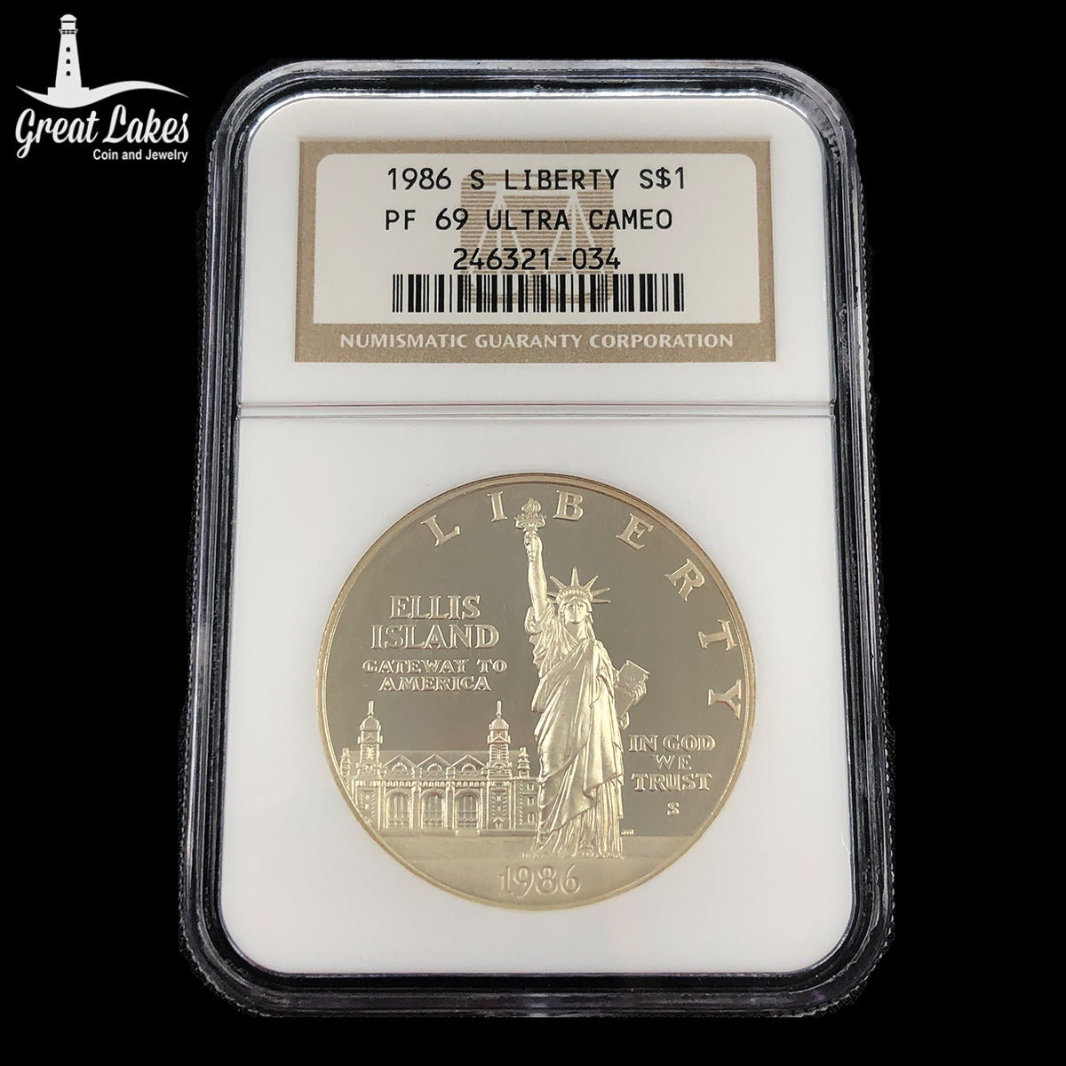 1986-S $1 Statue of Liberty Commemorative Proof NGC PF69 Ultra Cameo