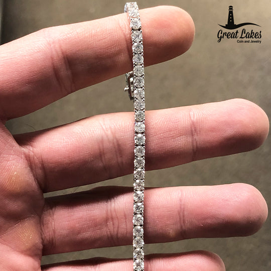 14 k White Gold Diamond Tennis Bracelet