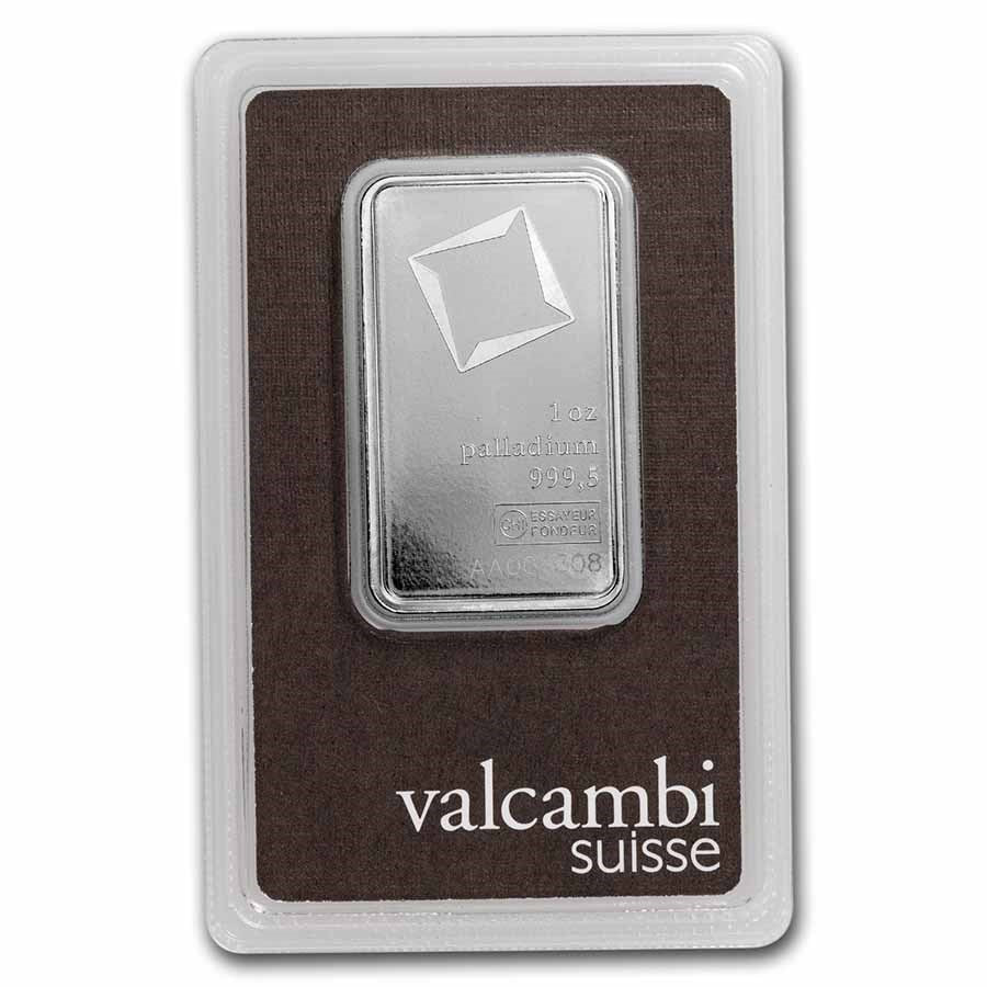 Valcambi 1 oz Palladium Bar