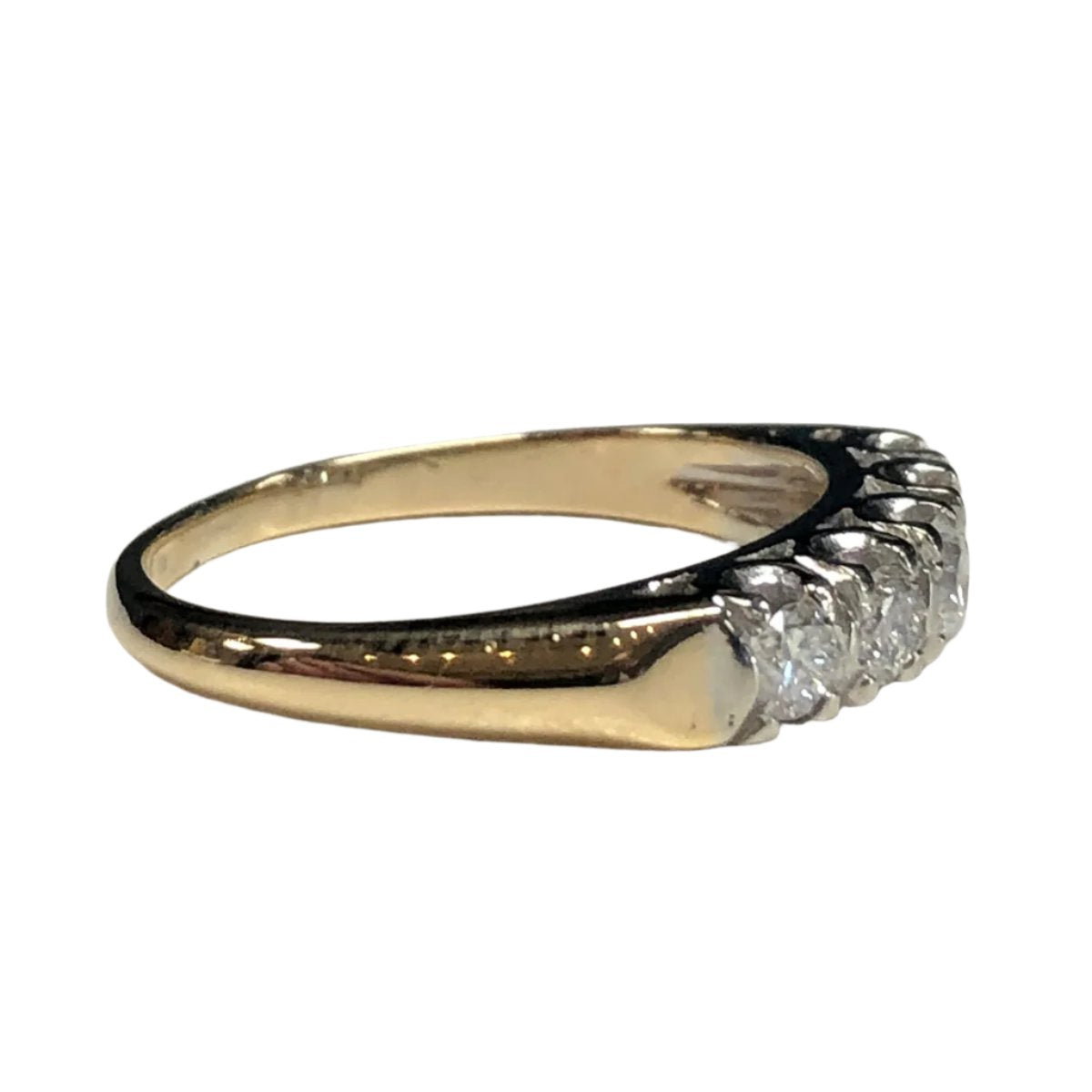 Vintage 14 k Two Tone Diamond Ring