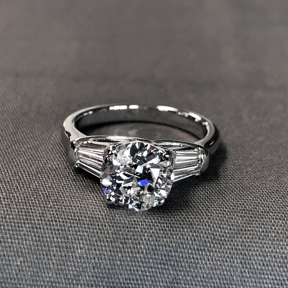 Vintage Platinum Diamond Ring