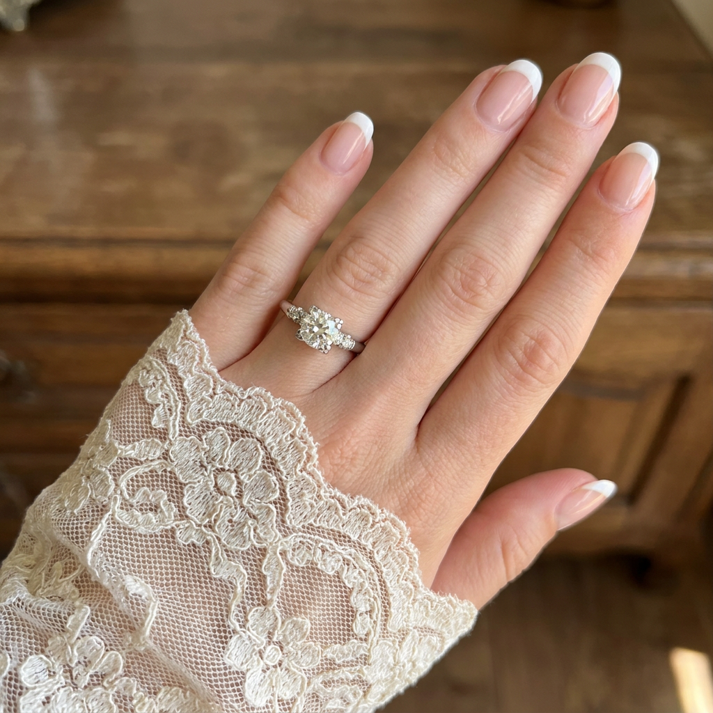 Vintage Platinum Diamond Ring