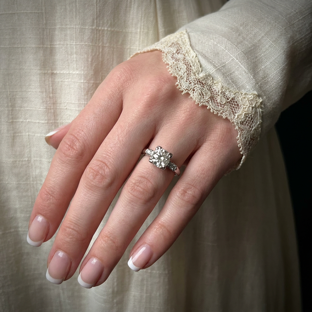 Vintage Platinum Diamond Ring