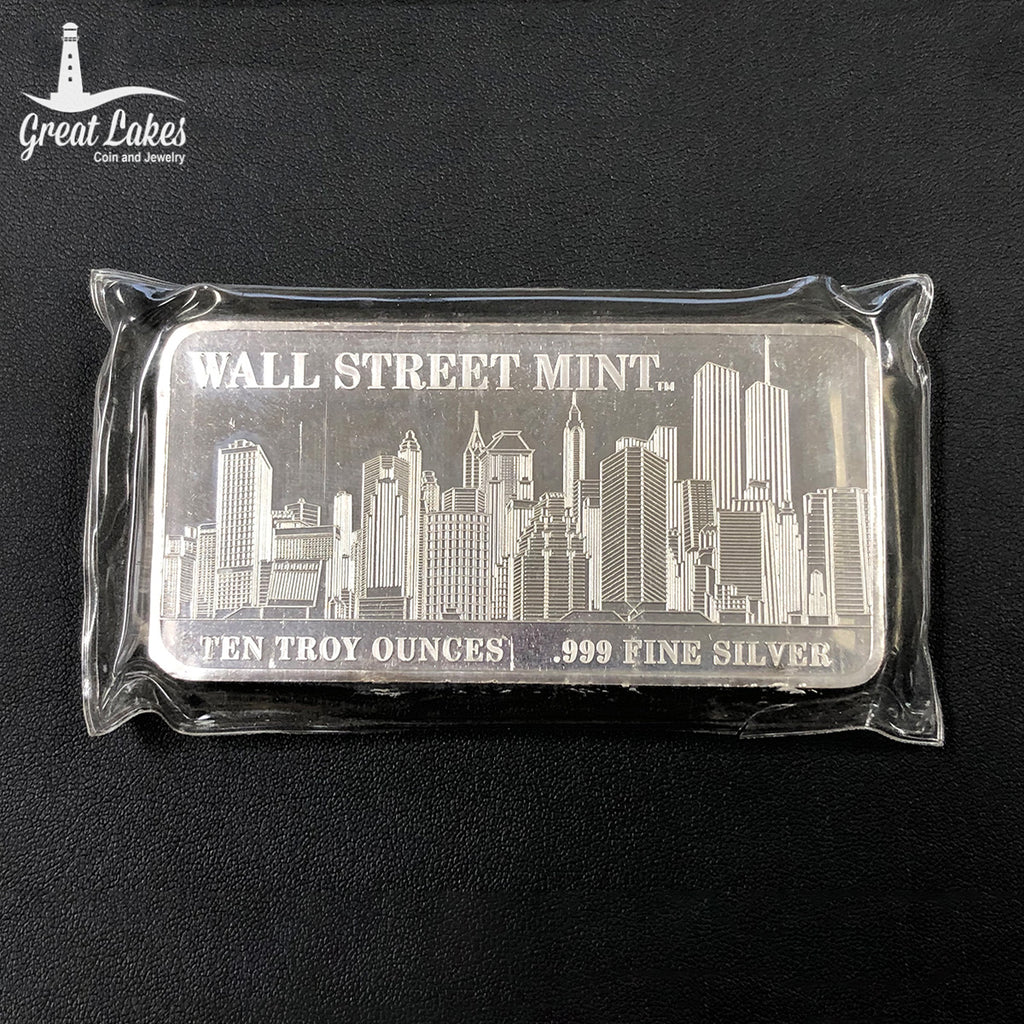 Wall Street Mint 10 oz Silver Bar (Secondary Market) - Great Lakes