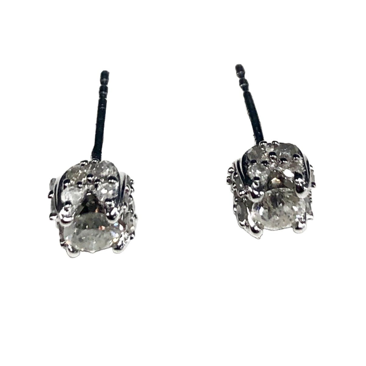14k White Gold Diamond Earrings