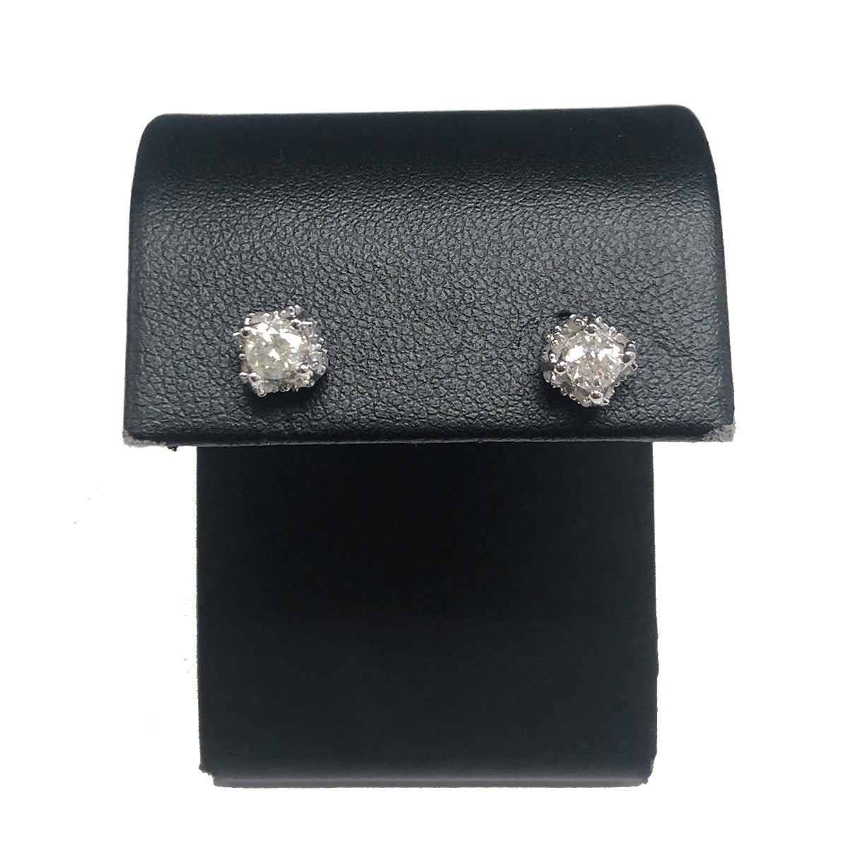 14k White Gold Diamond Earrings