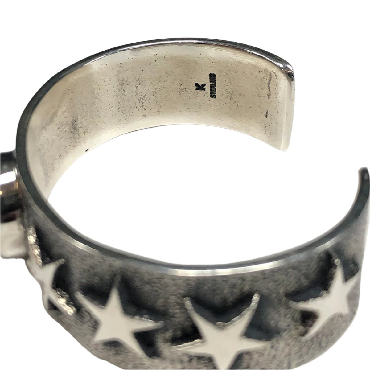 Kevin Yazzie Navajo Silver &amp; Turquoise Star Cuff