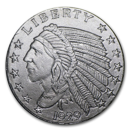1/10 oz Silver Incuse Indian Round (BU)
