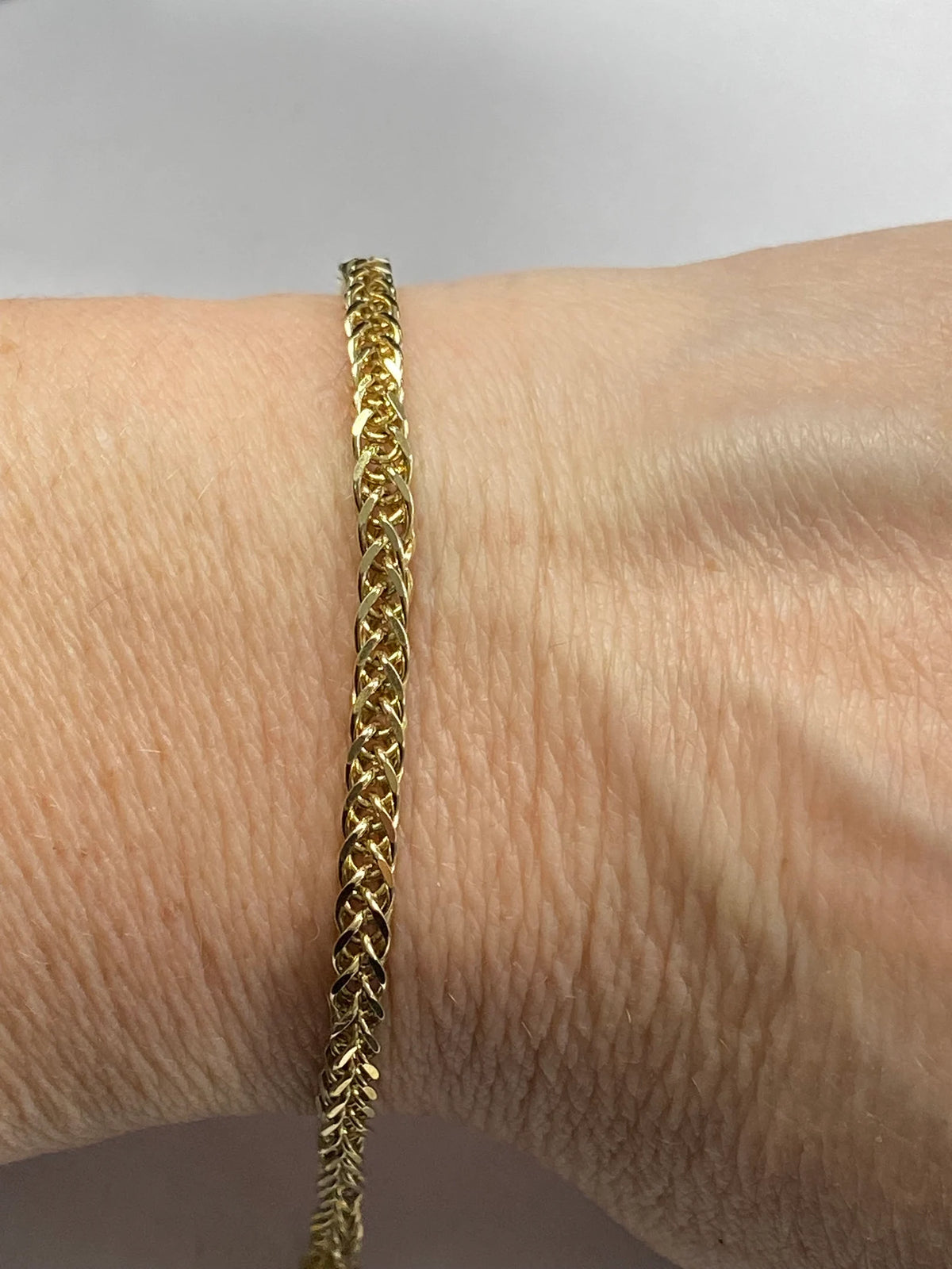 Italian made Gold Plated Sterling Silver Woven Bracelet